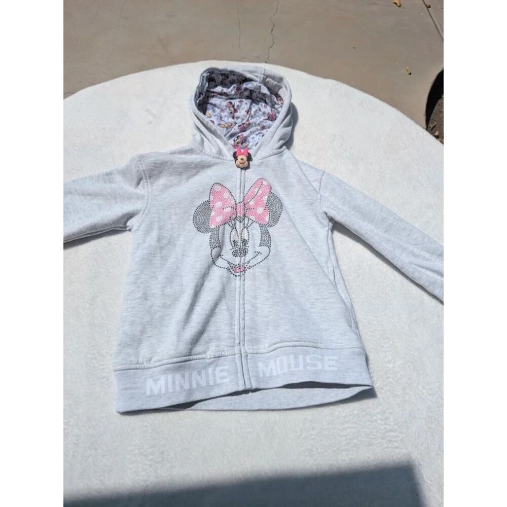 Disney Junior Minnie Mouse Zip-Up Hoodie – Girls Size 7
